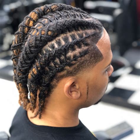 braided dread styles men|unique dread styles for men.